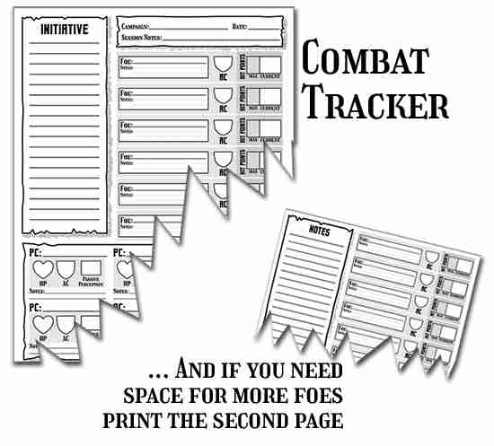 Combat Tracker Sheets