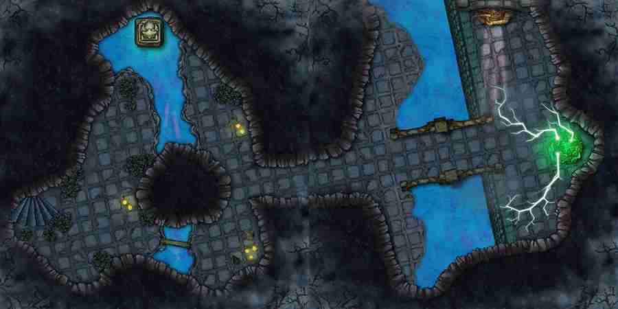 VTT Battle Maps – Lovecraft inspired: Magic Halls – Two 40×40 maps